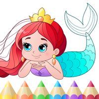 Mermaid Coloring Book Gradient