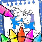 Bluey and Bingo Drawing Game