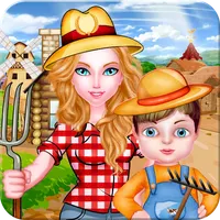 Mommy and Baby Build Farming