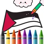 Palestine Flag Coloring Game