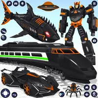 Shark Robot Car Transform Game